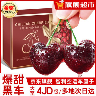 松筱车厘子5kg樱桃次日达智利【JD/可送上门】新鲜水果盒 车厘子jjj级2斤（30-32mm）