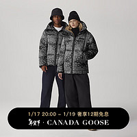 加拿大鹅（Canada Goose）【CONCEPTS 联名】男女同款 Crofton羽绒服大鹅外套 2252UCN 1382 燧石黑印花 M