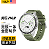 W&P【美国】适用华为gt4保护膜watch GT4手表保护壳膜一体全包覆盖防摔钢化膜 高清带刻度【46MM】透明色