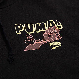 彪马（Puma）男装 运动服跑步训练舒适透气休闲连帽卫衣套头衫 537753-01 L(180/100A)