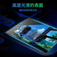 玻璃fps高速鼠标垫防水细面顺滑CSGO定位精准电竞办公玻璃鼠标垫