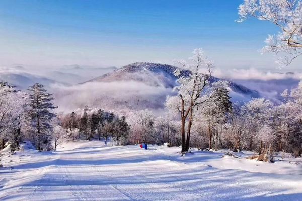 温泉滑雪都有了，冬天必玩项目一次打卡！北大湖山湖居酒店 高级大床房1晚套餐（含双早+极乐汤温泉票+1-2人滑雪套餐等）