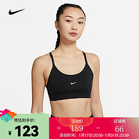 耐克（NIKE） 女子低强度支撑速干衬垫U领运动内衣 INDY CZ4463-010 XL