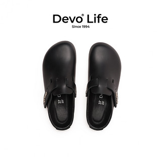 Devo 的沃 软木拖鞋包头半包半拖复古套脚凉拖外穿休闲女鞋23002