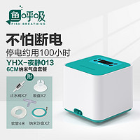 FISH BREATH 鱼呼吸 鱼缸轻音充电氧气泵 夜静013双孔5W纳米气盘套餐 交直流两用增氧泵 013双孔-充电式5W/6cm纳米沙盘