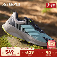 adidas 阿迪达斯 TERREX SOULSTRIDE FLOW女GORE-TEX防水越野跑鞋 灰色/黑色/灰蓝色 37(230mm)