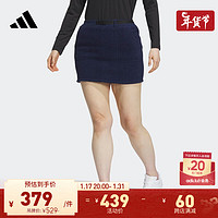 adidas 阿迪达斯 官方女装仿羊羔绒加厚保暖高尔夫运动短裙HY0873 学院藏青蓝 A/M