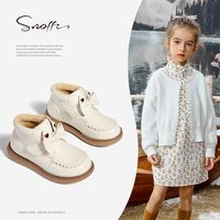 Snoffy 斯纳菲 冬季新爆款女童加棉短靴子潮加绒小孩公主宝宝鞋炸街