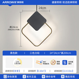 ARROW箭牌 床头吊灯单头北欧线条灯客厅背景墙卧室小吊灯 JPSXD8058