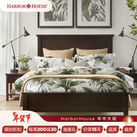 HARBOR HOUSE Greenville系列 实木双人床 深咖色 1.5m