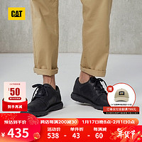 CAT卡特皮鞋男 户外休闲舒适出行低帮轻便透气单鞋休闲鞋 黑色 40