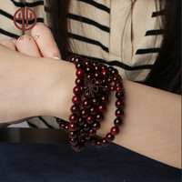 今夕印度小叶紫檀手串佛珠108颗老料顺纹檀香紫檀文玩念珠手链男女士 紫檀 6mm