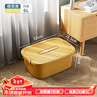 Meizhufu 美煮妇 杂物收纳箱客厅家用桌面储物盒塑料置物箱子衣柜筐玩具零食整理箱 中号