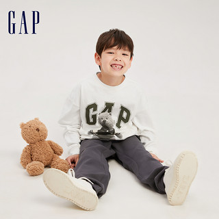 Gap 盖璞 男童秋季新款LOGO布莱纳小熊长袖T恤上衣786572