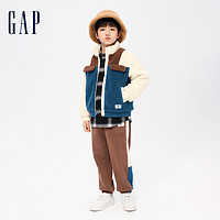 88VIP：Gap 盖璞 男童LOGO仿羊羔绒拼色外套