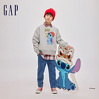 Gap 盖璞 男女童春季2024新年款抓绒卫衣运动上衣847332