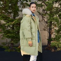 雪中飞 SNOWFLYING 秋冬时尚休闲系列极寒大毛领茧型女士长款羽绒服
