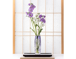 KAGAMI 新品KAGAMI江戶切子水晶玻璃穗風插花瓶手工制作輕奢高檔擺件