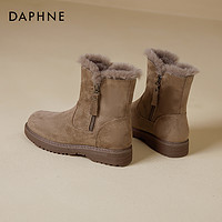 DAPHNE 达芙妮 2024新款雪地靴女冬季加绒加厚保暖短筒马丁靴东北二棉鞋靴