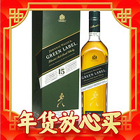 尊尼获加 绿牌 15年 调和 苏格兰威士忌 43%vol 750ml