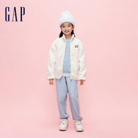 Gap 盖璞 女童冬季LOGO仿羊羔绒保暖抓绒夹克儿童装洋气外套837127