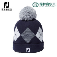 Footjoy高尔夫球帽女FJ保暖时尚百搭加厚舒适气质针织golf圆顶毛球帽 蓝色FH23BWPM-4N