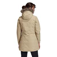 adidas 阿迪达斯 冬季棉服外套女装新帽毛领中长款运动棉衣