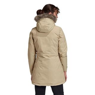 adidas 阿迪达斯 冬季棉服外套女装新帽毛领中长款运动棉衣