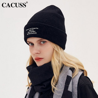 CACUSS帽子男女秋冬毛线帽时尚针织帽保暖护耳防风包头帽套头帽