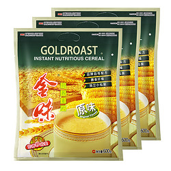 GOLDROAST 金味 冲饮麦片原味麦片600gx3袋速食早餐燕麦代餐零食