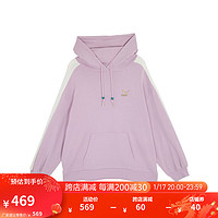 彪马（PUMA）【CNY】 女子廓形连帽休闲卫衣 BZ TOH HOOD627269 淡紫色-60 XS(150/76A)