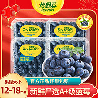 Driscoll's Only the Finest Berries 怡颗莓 当季云南蓝莓 国产蓝莓 125g*4盒