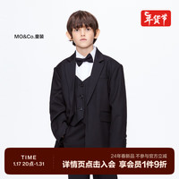 little MO&Co.little moco童装24春装男女童礼服假两件西装外套夹克演出服 黑色 110/52