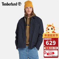 Timberland添柏岚外套男加绒踢不烂户外运动休闲通勤长袖衬衫工装夹克A2CS7 A2CS7433/深宝蓝色 M/175
