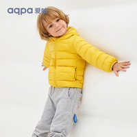 aqpa【95白鸭绒&三防】儿童羽绒服冬男女童宝宝可收纳帅气萌趣保暖 金盏花 110cm
