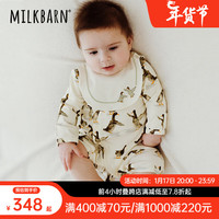 Milkbarn2024婴儿衣服新生儿长袖连体服男女宝宝春秋哈衣爬服连体衣 小鸭子 59cm(0-3m)