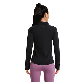 安德玛（UNDERARMOUR）ColdGear Base 4.0女子1/2拉链户外登山运动长袖T恤1343319 黑色001 L