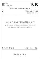 中华人民共和国能源行业标准（NB/T 10075-2018）：水电工程岩溶工程地质勘察规程