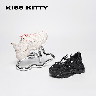 Kiss Kitty KISSKITTY2024年春季轻便老爹鞋运动休闲鞋甜酷厚底增高鞋