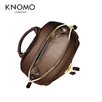 KNOMO 英国Beauchamp博尚潮牌真皮牛皮双肩包女时尚小迷你女士包包背包 棕色