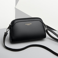 洛仕黛琪中年女包包2023时尚女士包包软皮百搭休闲单肩斜挎包小包 黑色