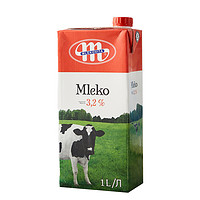 MLEKOVITA 妙可 波兰进口黑白牛系列 全脂3.2UHT纯牛奶1L*12盒