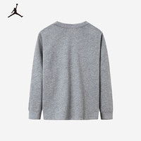 NIKE  JORDAN 耐克AJ童装男童23号长袖T恤23春秋儿童运动休闲上衣 岩层灰 135/64(XS)
