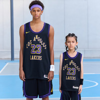 耐克 NIKE洛杉矶湖人詹姆斯CE Drifit23-24赛季SW球衣男篮球服运动背心 小童款 3T