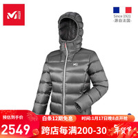 觅乐法国觅乐(MILLET) 防渗透羽绒服女轻量防风保暖连帽 MIV8023 4003 炭灰 M 4003 炭灰