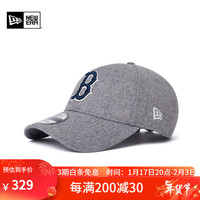 NEW ERA纽亦华MLB棒球帽子刺绣弯檐硬顶男女同款940 60424677-灰色