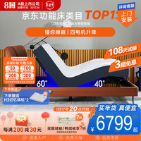 8H 语音控制 电动床套装+床垫 灵感橙 1.5*2.0m