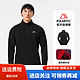 PELLIOT 伯希和 Polartec100抓绒衣女秋冬保暖加绒打底衫男摇粒绒上衣 黑色 L