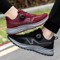 足力健步鞋男女中老年人旋扣休闲运动跑步鞋