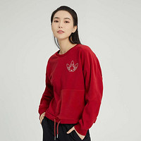 adidas ORIGINALS 秋季时尚百搭 女子圆领卫衣运动套头衫女装